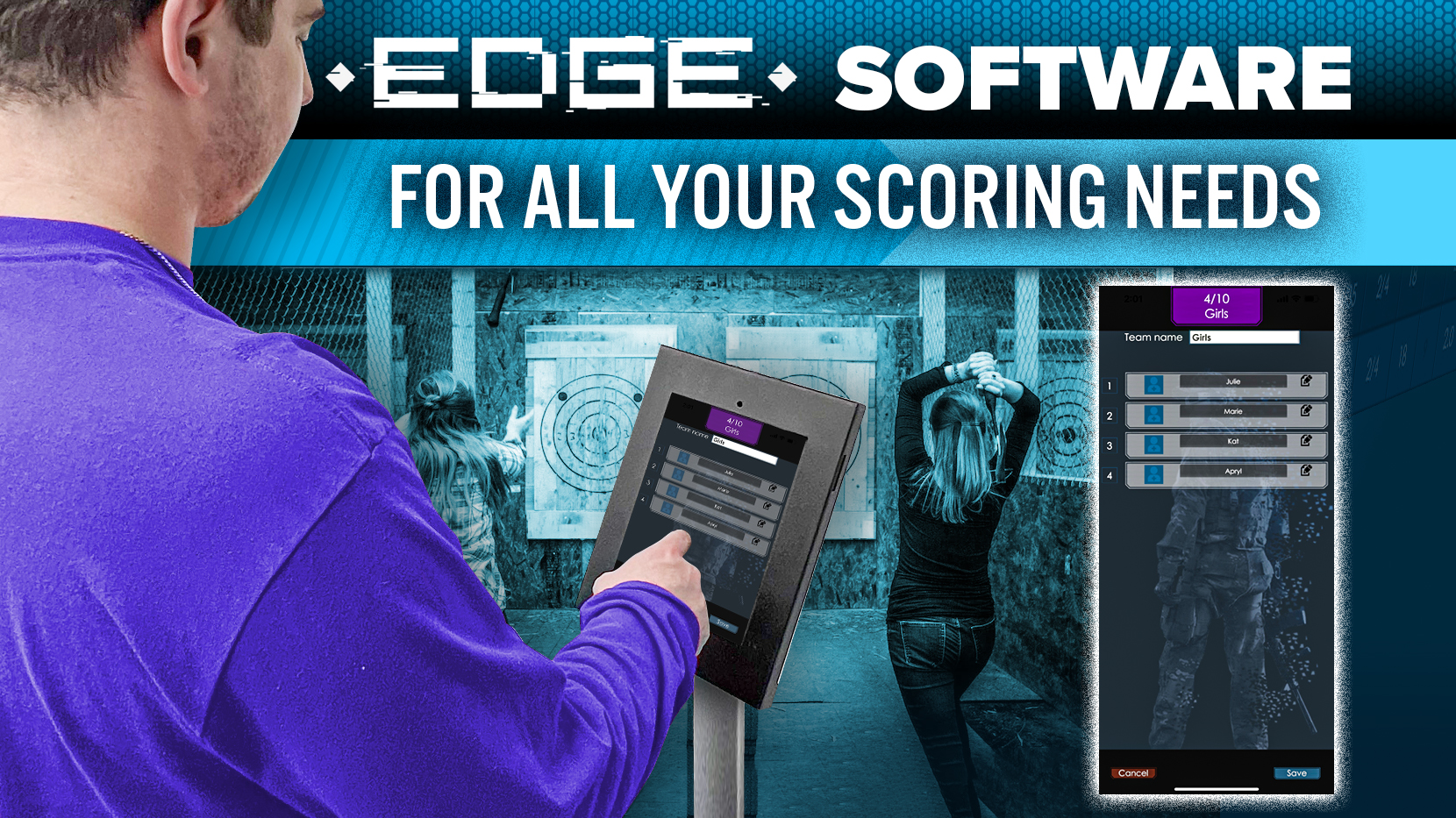 manual scoring software and sound board laser tag