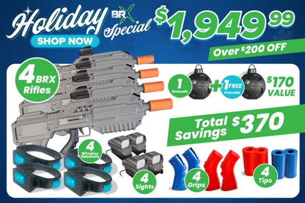 BRX Laser Tag Family Ultimate Bundle | 2025 Holiday Special | 4-Pack